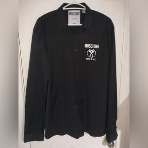 Moschino Black Logo Dress Shirt